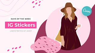 Days of the Week IG Stickers - Canva Tips Ladystrategist #Shorts screenshot 1