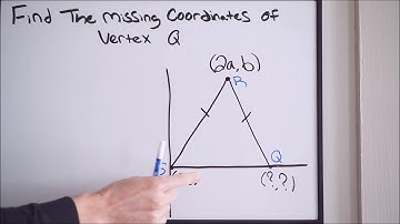 Find the Missing Coordinates for Vertex Q - Coordinate Proof Isosceles Triangle