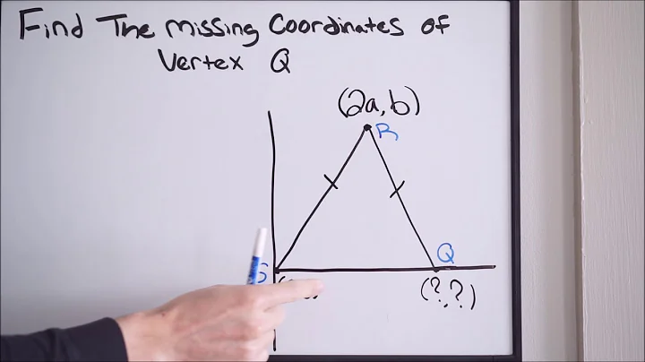 Find the Missing Coordinates for Vertex Q - Coordinate Proof Isosceles Triangle