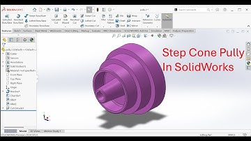 SolidWorks Tutorial Step Cone Pully | How to Use Revolve Command in SolidWorks | Beginner Tutorial