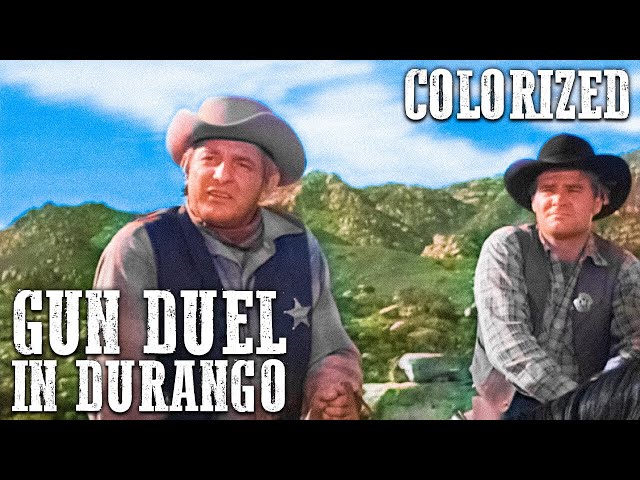 Gun Duel in Durango | COLORIZED | George Montgomery | Western Movie class=