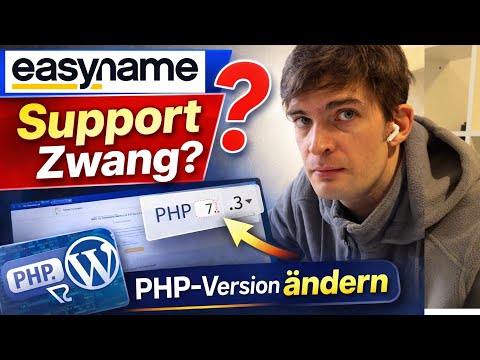 Easyname requires extended support? How to correctly change the PHP version (WordPress)