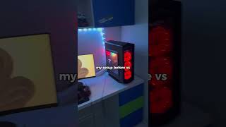 My Setup Before vs Now 😱🔥 (Crazy Upgrade!)  #pc #pcgaming #setup #tech #gaming #keyboard #pcsettings