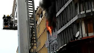 Fire breaks out in the business district of Lagos, Nigeria | AFP