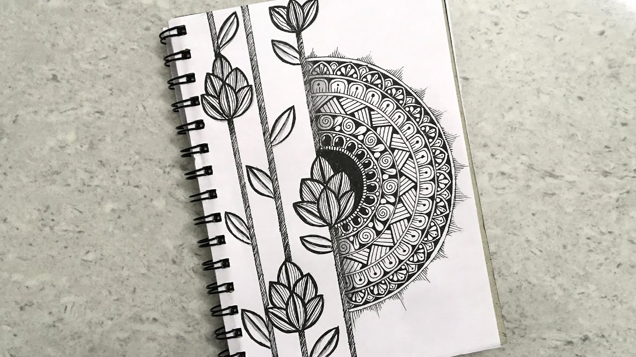Красивая мандала в форме полукруга | Как нарисовать мандалу