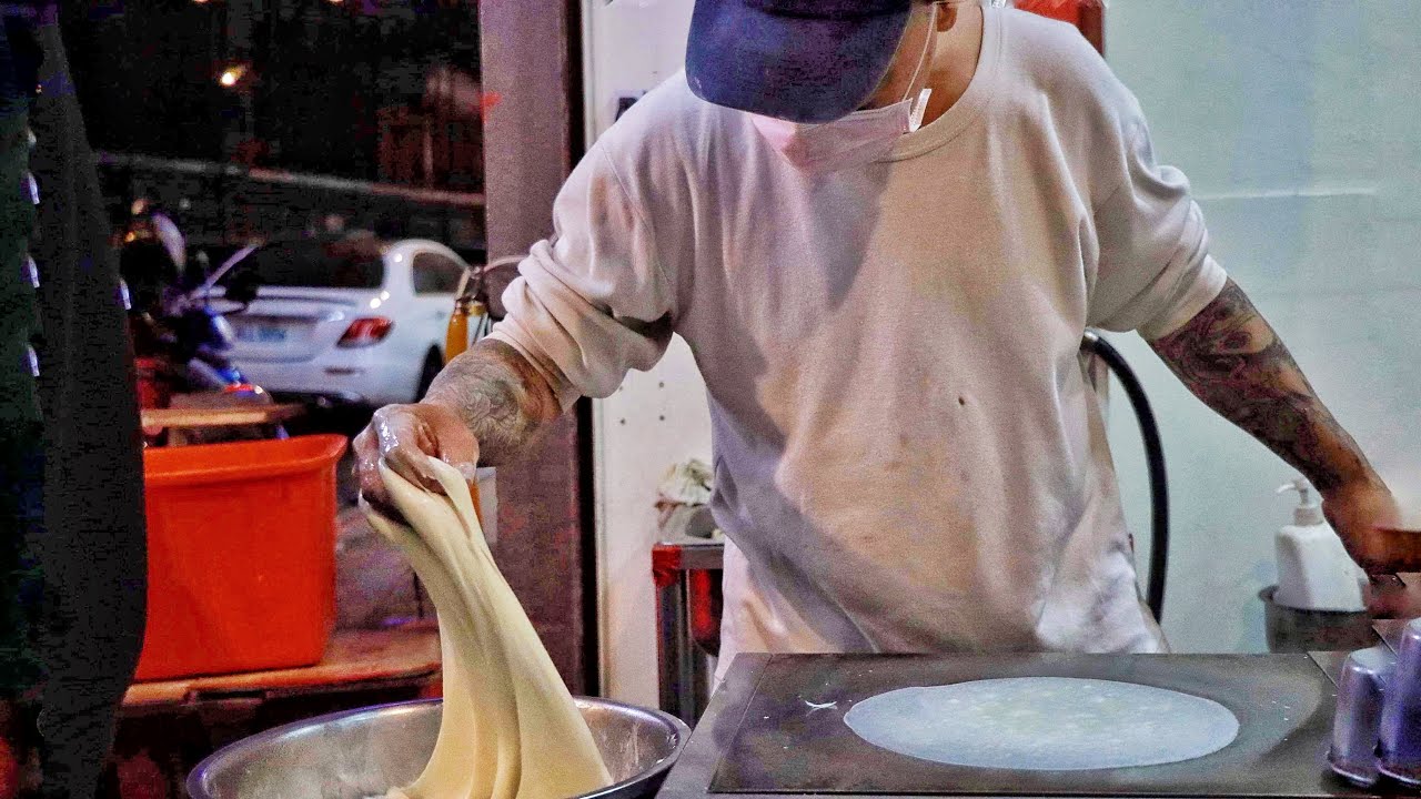 特別Q彈！春捲皮大師！堅持手作餅皮 廟口潤餅製作🌯Hand Made Spring Roll Wrapper Spring Roll Making Taiwanese Street Food