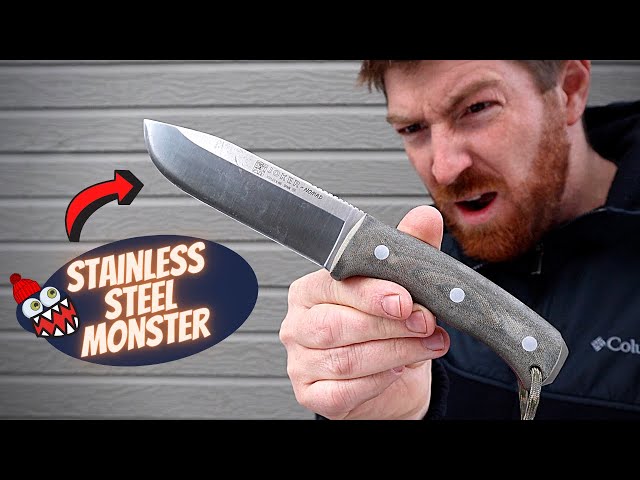 Stainless Steel Monster Camp Knife! Joker Nomad + GIVEAWAY - YouTube