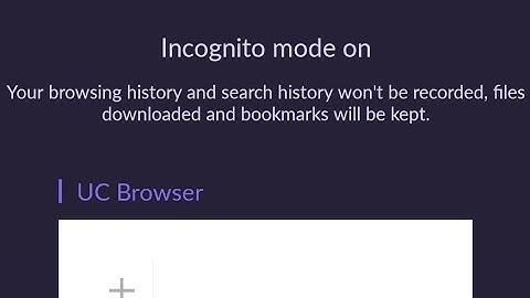 How to on/off incognito mode in uc browser