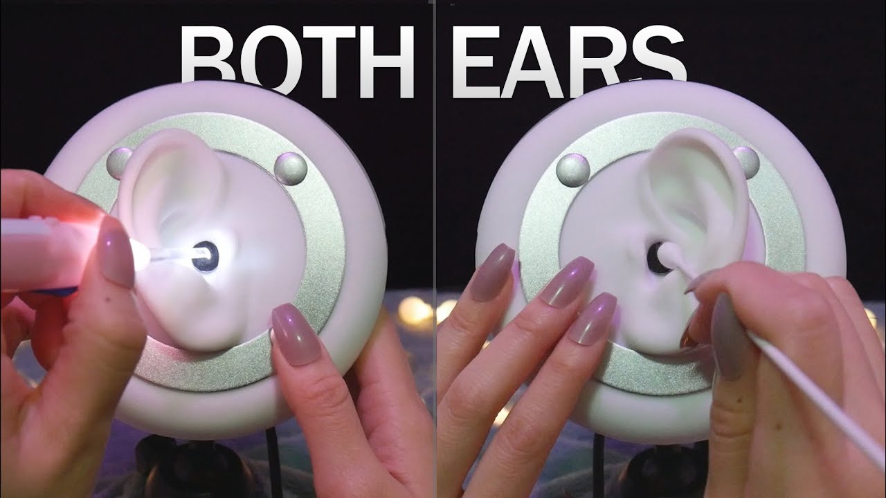 [ASMR] FIVE Both Ear Cleaning｜Cotton swab, Stainless Steel, Feather, Light Ear Pick, Dental Pick