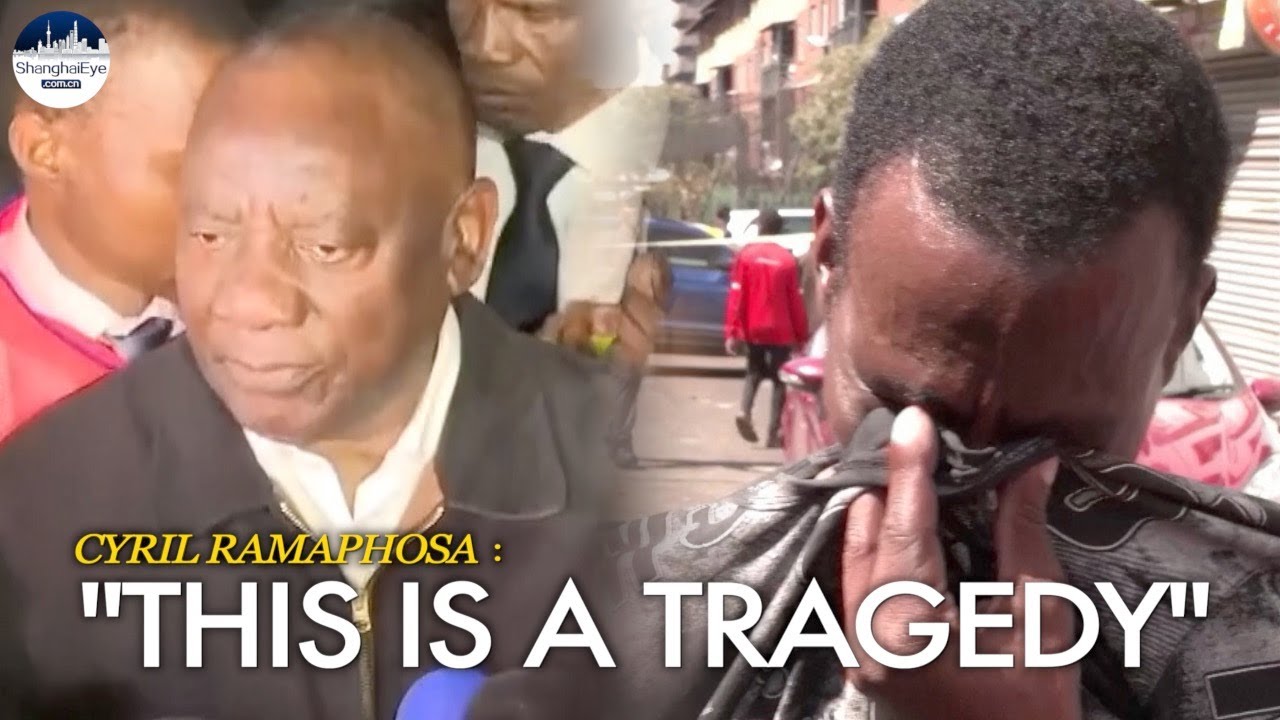 South Africa's president visits site of devastating building fire which killed at least 74