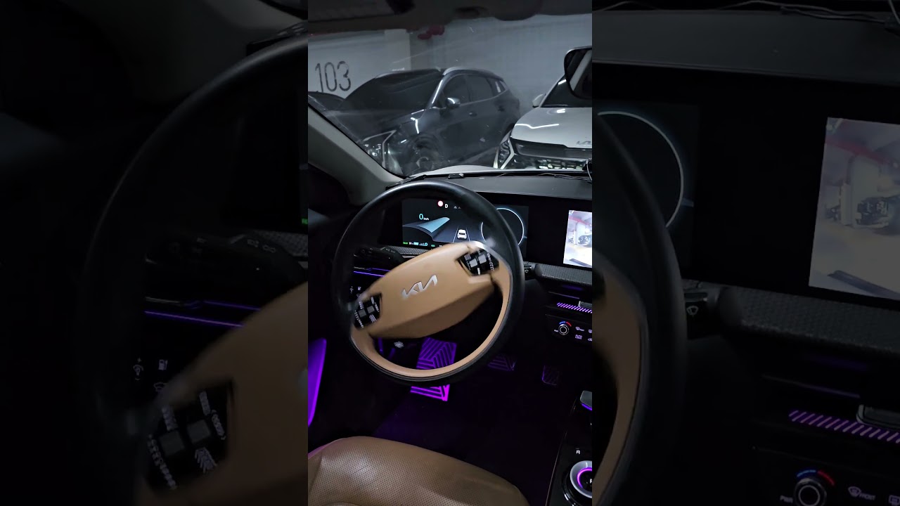 [카셰어링] 기아 EV6 스스로 주차하는 모습