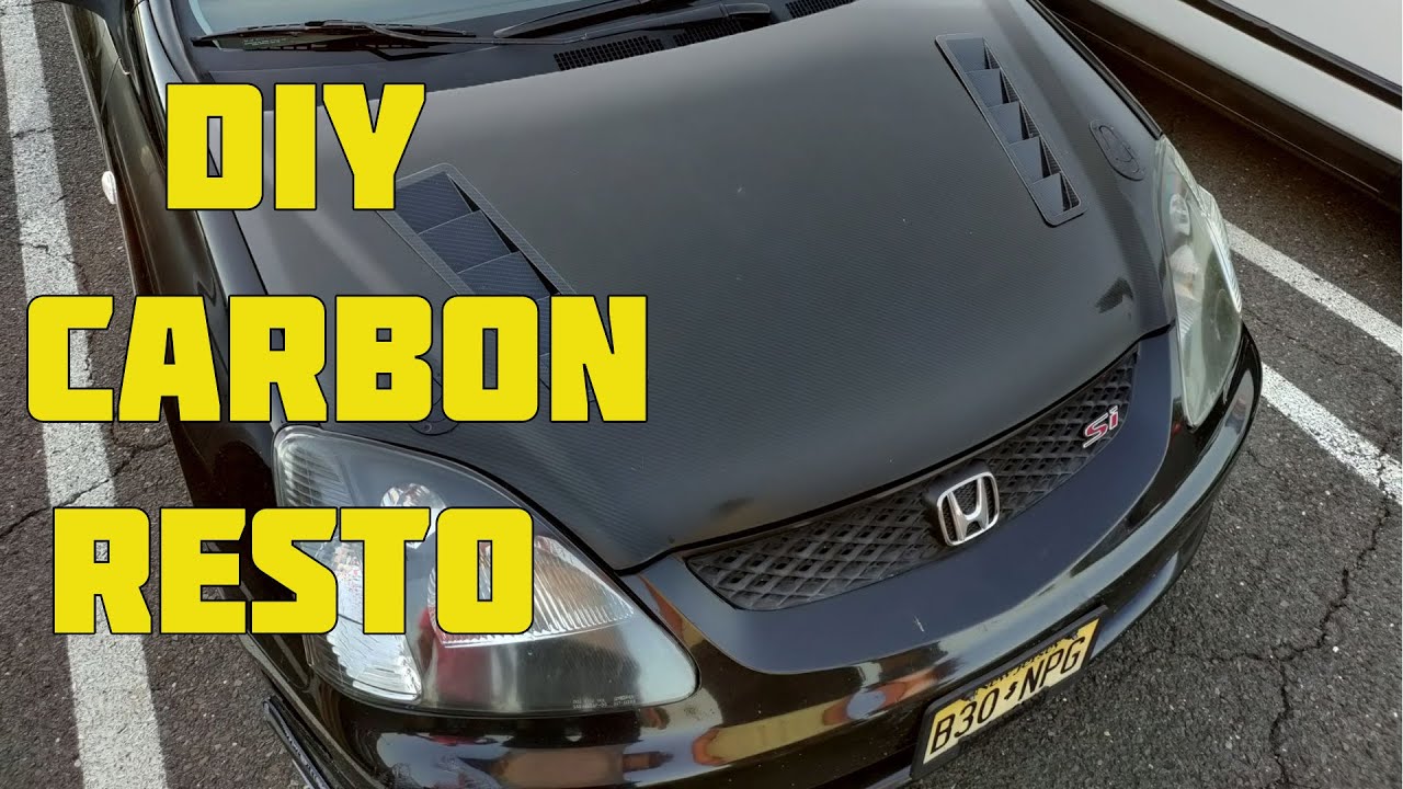 How to RESTORE and CUSTOMIZE a Carbon Fiber Hood Honda EP3 YouTube