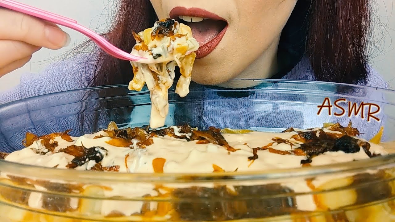 ASMR eating: Homemade Animal Style Fries | No Talking