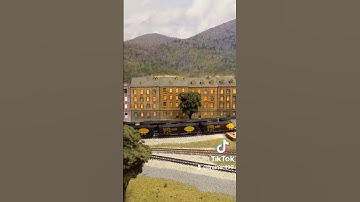 My small N Scale layout. #BNSF #modelrailriad #Nscale #fyp #KATO #SNOOT #fatherson