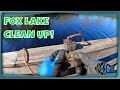 Quick magnet fishing clean up at FOX lake! #magnetjunkie #magnetfishing #fishing #family