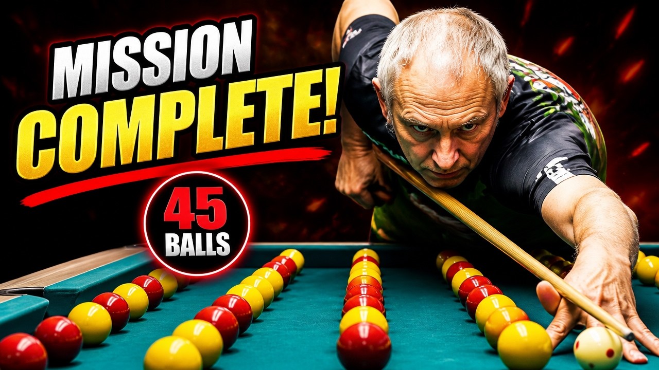 Image of video the World’s Hardest Pool Drill Completed | 45 Ball Challenge 5
