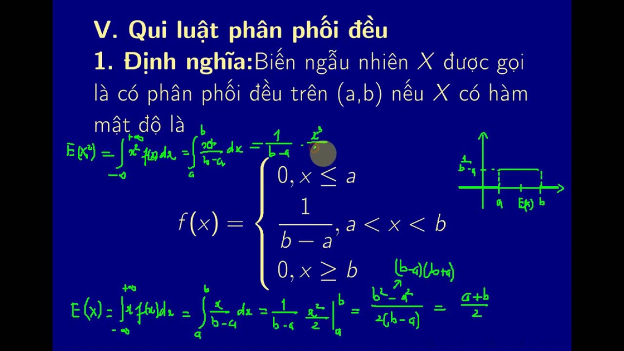 Lý thuyết các quy luật phân phối xác suất thông dụng | Phân phối đều và phân phối mũ | Phần 2
