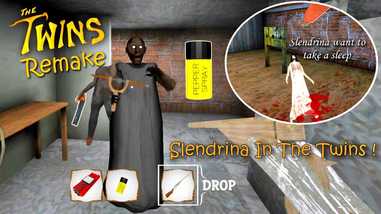 The Twins Remake but Granny has a Slingshot with Slendrina as enemy