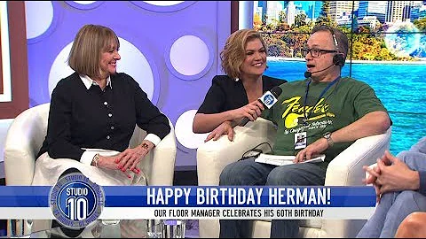 Birthday Surprise For Studio 10 Cameraman Herman