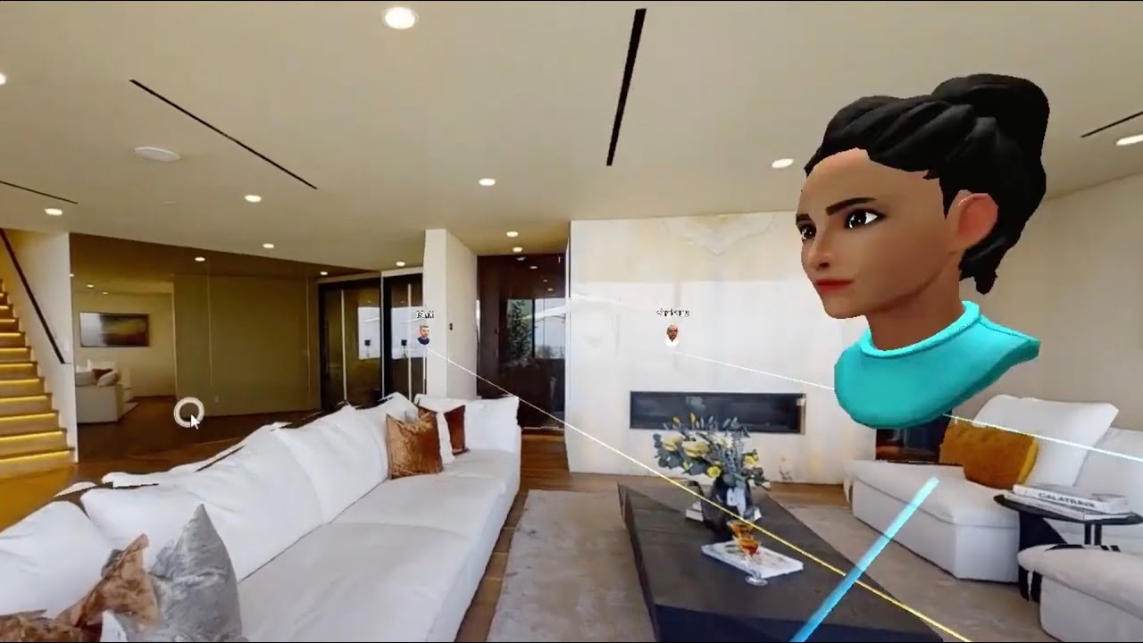 Metavers & Matterport - Vidéo conférence à l'intérieur d'une visite virtuelle 3D Matterport.