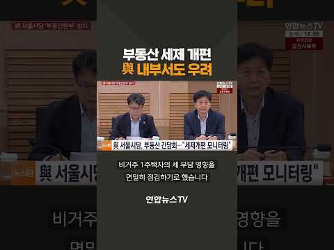 부동산 세제 개편 與 내부서도 우려 / 연합뉴스TV(YonhapnewsTV)