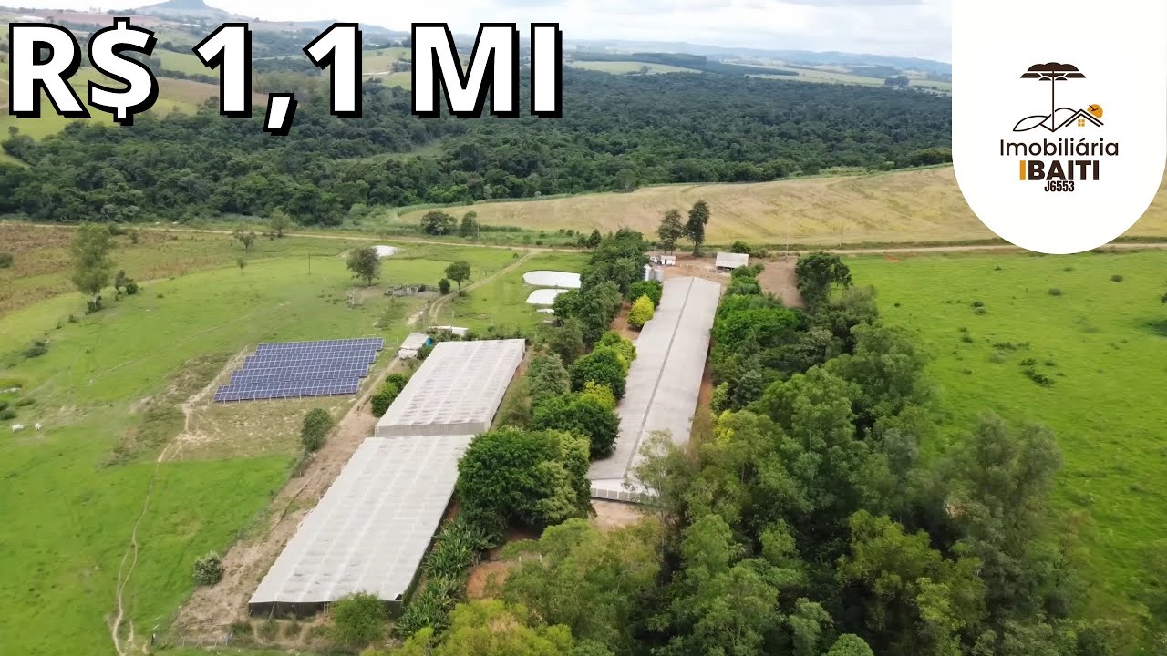 CHÁCARA 30.000m² COM GRANJA ATIVA • 28.500 FRANGOS • NASCENTE E CASA  R$ 1,1 MILHÃO-Código:2503