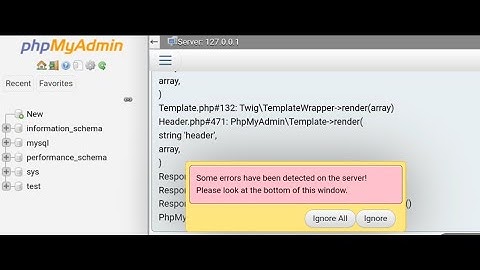 Fix Phpmyadmin Errors | For Tamp Webserver | Termux