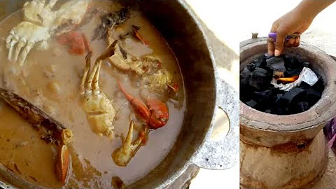 How to cook Groundnut/Peanut butter soup. Local Si...