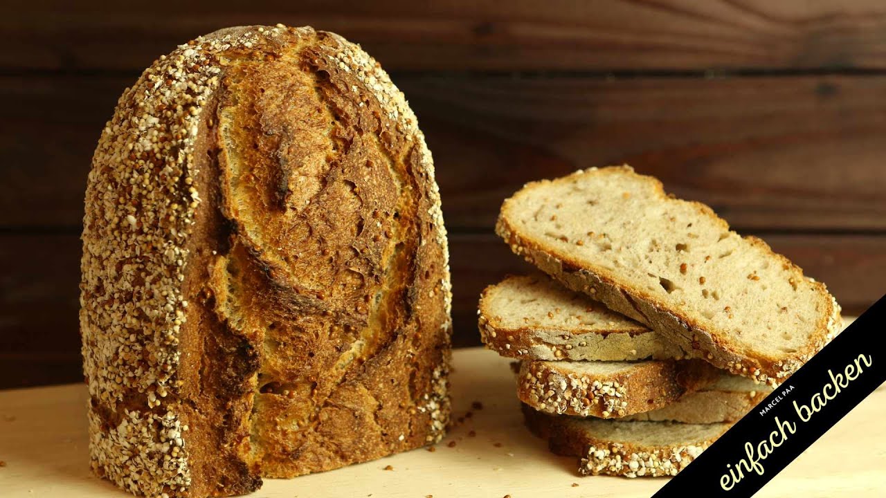 5 Felder Brot - gesundes Körnerbrot selber backen - YouTube