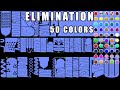 Amazing Elimination Color Marble Race 6 in Algodoo \ Marble Race King