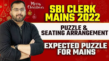 SBI CLERK MAINS EXPECTED PUZZLE  SEATING ARRANGEMENT ROHIT SIR