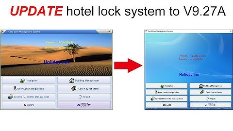 UPDATE V9 Hotel lock software to new version9.27A