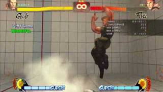 Street Fighter 4:  Guile Focus Attack to Super Ultra