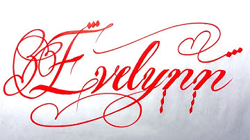 Evelynn Name Signature Calligraphy Status | #moderncalligraphy #cursive #YearofYou #evelynn @Evelynn