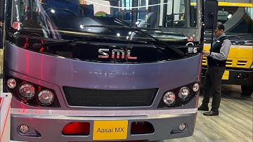 SML  Aasai MX  Bus launched at Auto expo 2025.