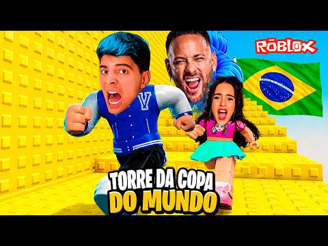 WE TRIED TO SURVIVE THE ROBLOX WORLD CUP TOWER!! (NEYMAR, MESSI, CR7, MBAPPE)