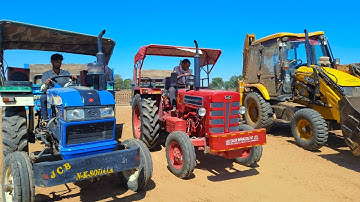 JCB 3dx Eco Loading Tractor Stuck in Deep Mud Eicher 380 Mahindra 475 Di XP Plus Massey 241 |Tractor