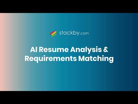 AI Resume Analysis & Requirements Matching | Stackby AI