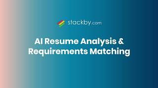 AI Resume Analysis & Requirements Matching | Stackby AI