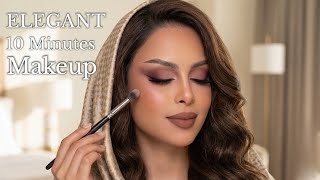 GRWM : 10 minutes Soft Glam Makeup Tutorial ✨Quick , Simple & Easy for Beginners & Hooded Eyes  screenshot 3