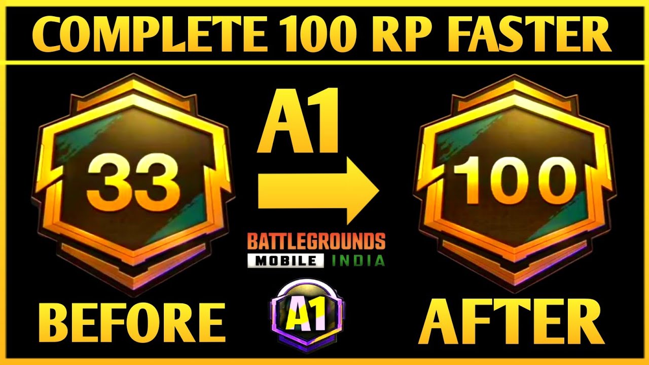 HOW TO COMPLETE 100 RP FASTER😍| BGMI A1 ROYAL PASS | SEASON CHALLENGE ...