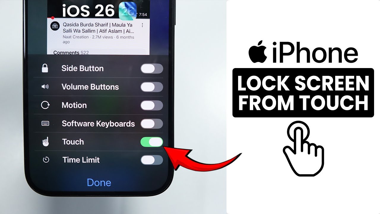 how to lock iphone screen no touch