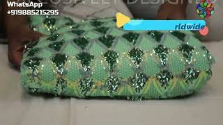 AR-1713 "The Ultramarine Green" Premium Designer Saree||Super Net||Sequins @arangonline screenshot 4