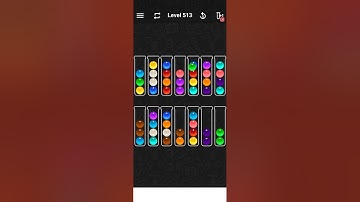 Level 513 of Ball Sort Color water Puzzle