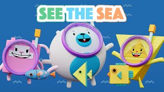 See Sea Animals   Shapes In The Water   Fun Learning Shapes  Kids  Sing Along