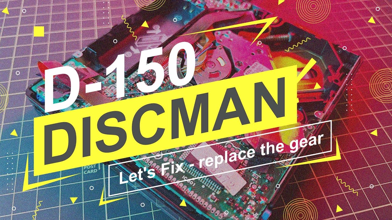 Let's Fix Sony Discman D-150 (D-15) and replace the gear - YouTube