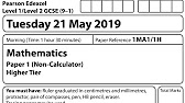 Edexcel Gcse Higher May 19 Paper 1 Non Calculator Exam Walkthrough Youtube Edexcel Gcse Higher May 19 Paper 1 Non Calculator Exam Walkthrough Youtube
