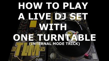 How to play a live DJ set with one turntable (Serato INT mode trick)
