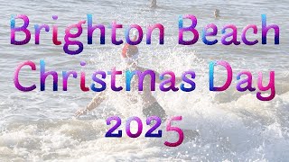 Brrr-ighton Madness! - Hundreds Brave Icy Christmas Day Swim in Rough Seas at Brighton Beach, UK