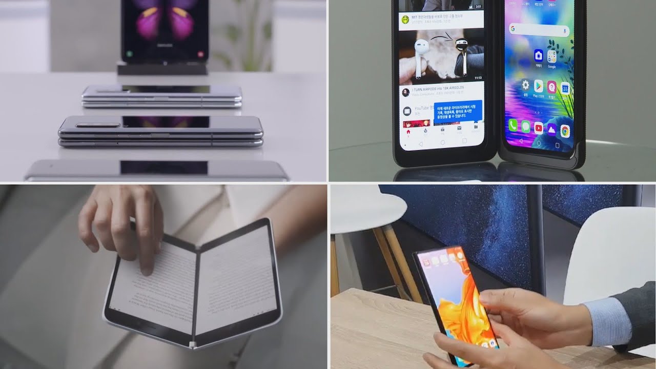 newspaper mockup 접고 붙이고 뒤덮고…이색 스마트폰 삼국지 / 연합뉴스TV (YonhapnewsTV)